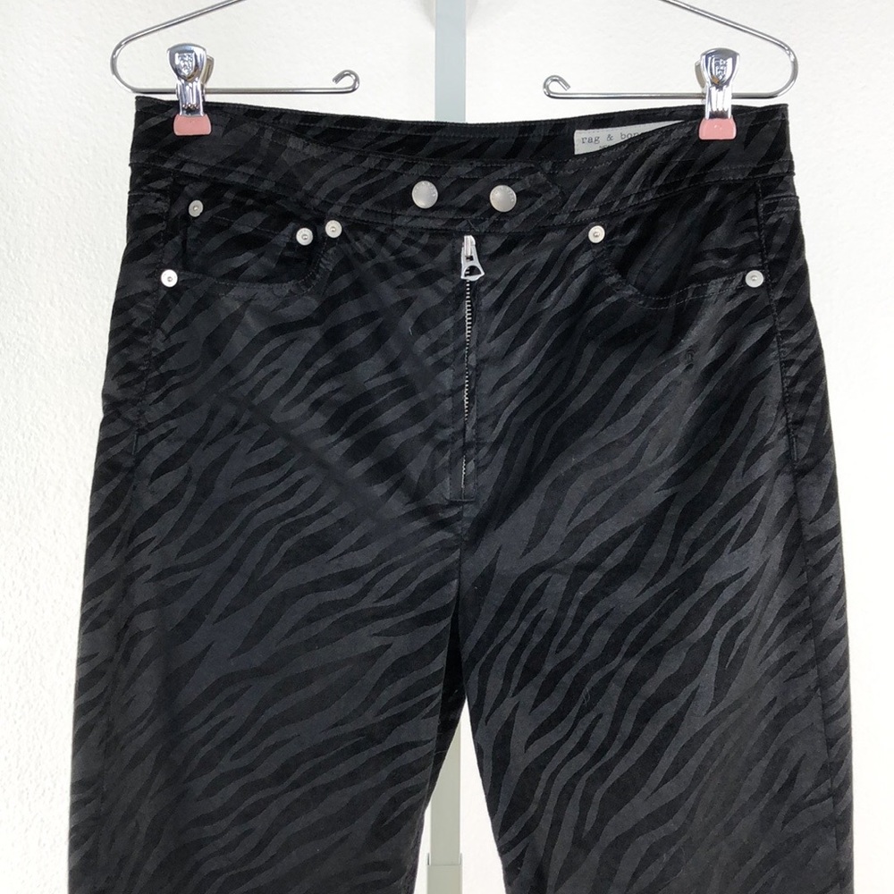 rag & bone Nina Zebra Stripe High Waist Skinny - Picture 3 of 10